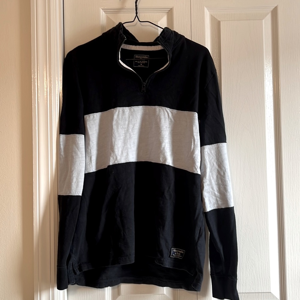 Abercrombie and Fitch long sleeve shirt with zip at neck
